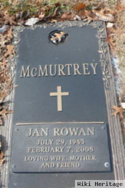 Jeanette Sue "jan" Rowan Mcmurtrey