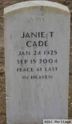 Janie T Cade