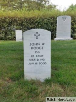 Sgt John W. Hodge