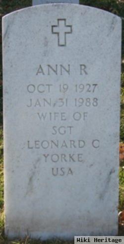 Ann R Yorke