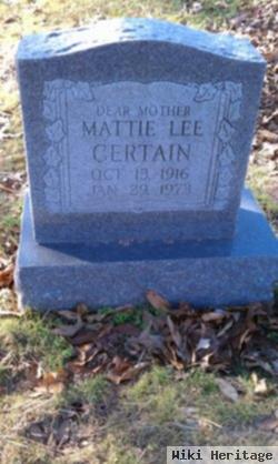 Mattie Lee Certain