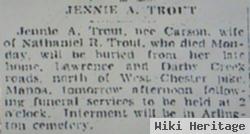 Jennie A Carson Trout