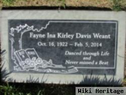 Fayne Ina Kirley Davis Weant