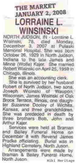 Lorraine L. Kajer Winsinski