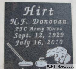 Pfc N. F. Donavon Hirt