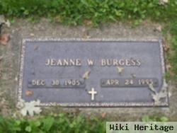 Jeanne W. Burgess