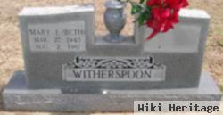 Mary E. "beth" Witherspoon