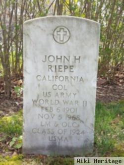 Col John H. Riepe