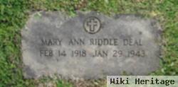 Mary Ann Riddle Deal