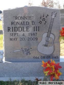 Ronald "ronnie" Riddle, Iii