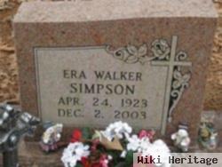 Mrs Era Walker Simpson