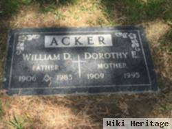 Dorothy W E Acker