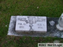 Mertie Ann Hill Cotton