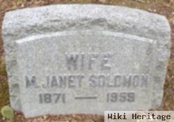 M Janet Brown Solomon