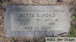 Elizabeth Elnora "bette" Walior Ford