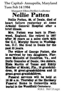 Ellen "nellie" Ledbetter Patten