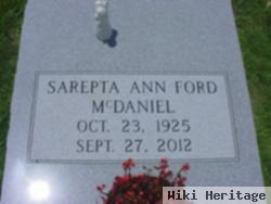 Sarepta Ann "sara" Ford Mcdaniel