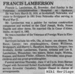 Francis L Lamberson