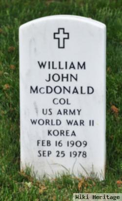 William J Mcdonald