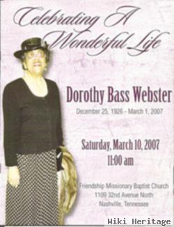 Dorothy Louise Bass Webster