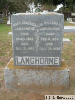 Dr William H Langhorne