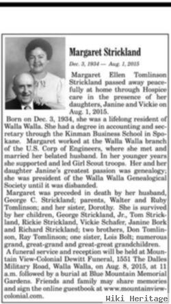 Margaret Ellen Tomlinson Strickland