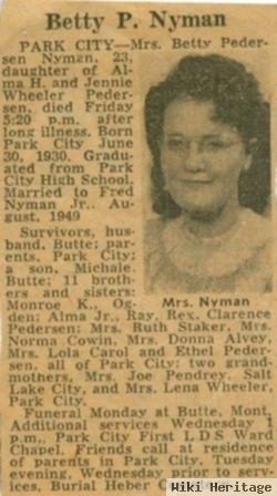 Betty Jean Pedersen Nyman