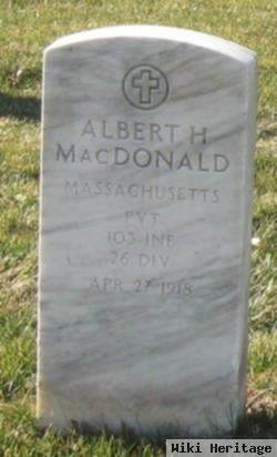 Pfc Albert H Macdonald