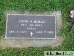 John A "bud" Boege