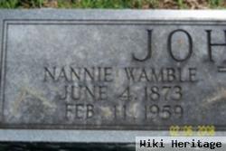 Nannie Wamble Johnson