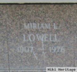 Miriam L Lowell