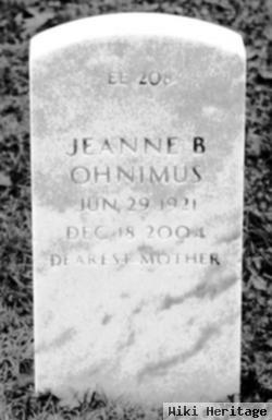 Jeanne B Ohnimus