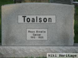 Hope Arnette Toalson Geiser