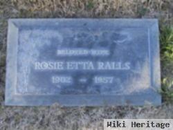 Rosie Etta Holcombe Ralls