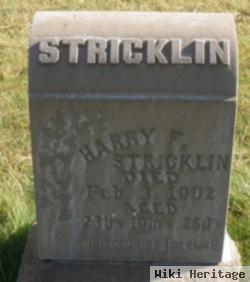 Harry F Stricklin