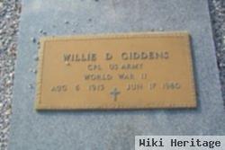 William Daniel "willie" Giddens