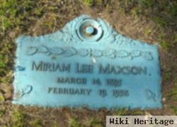 Miriam Lee Maxon