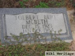 Tolbert "bert" Mcbeth