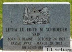 Letha Lu Edith M. "skip" Schroeder