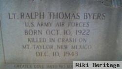 Lieut Ralph Thomas Byers