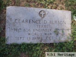 Clarence D Burson