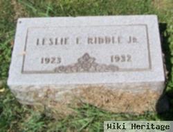 Leslie F Riddle, Jr