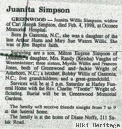 Juanita Willis Simpson