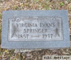 Virginia Mary "jennie" Evans Springer