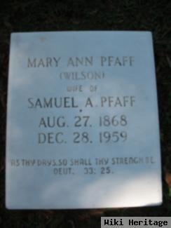 Mary Ann Wilson Pfaff