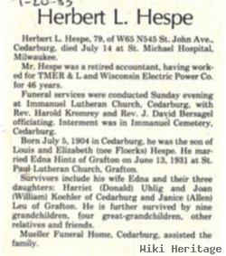 Herbert L Hespe