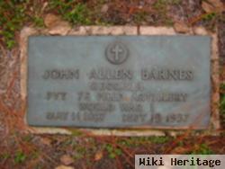 Pvt John Allen Barnes