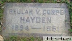 Beulah V Corpe Hayden