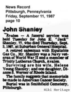 John E Shanley