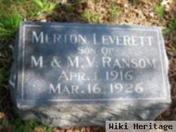 Merton Leverett Ransom